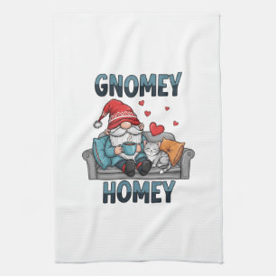 Gnomey homey gnome at home kitchen towel