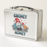 Gnomey homey gnome at home Metal Lunchbox