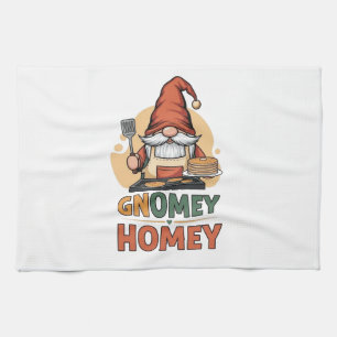 Gnomey homey pancakes design kitchen towel