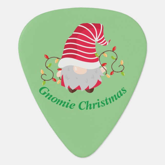 Gnomie Christmas Guitar Pick (Front)