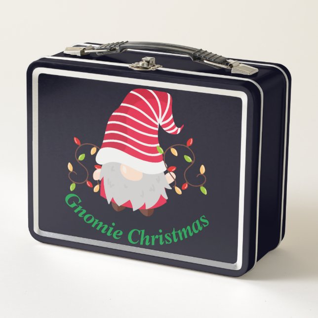 Gnomie Christmas Metal Lunchbox (Front)