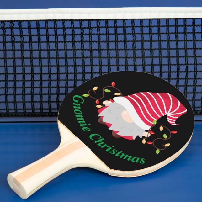 Gnomie Christmas Ping Pong Paddle (Insitu)