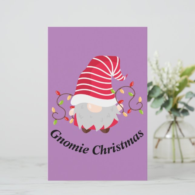 Gnomie Christmas Scrapbook Paper (Standing Front)