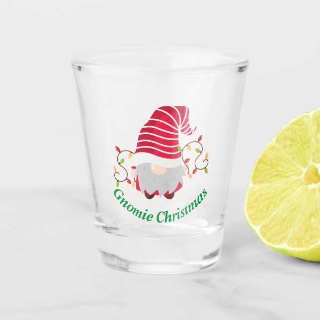 Gnomie Christmas Shot Glass (Front)