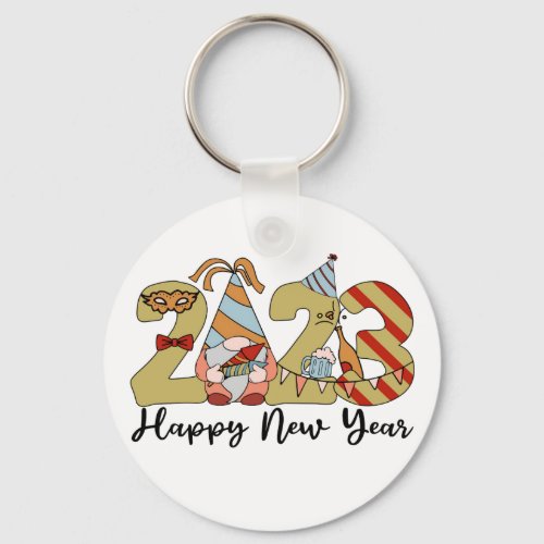 Gnomies 2023  New Year 2023  Happy New Year Keychain