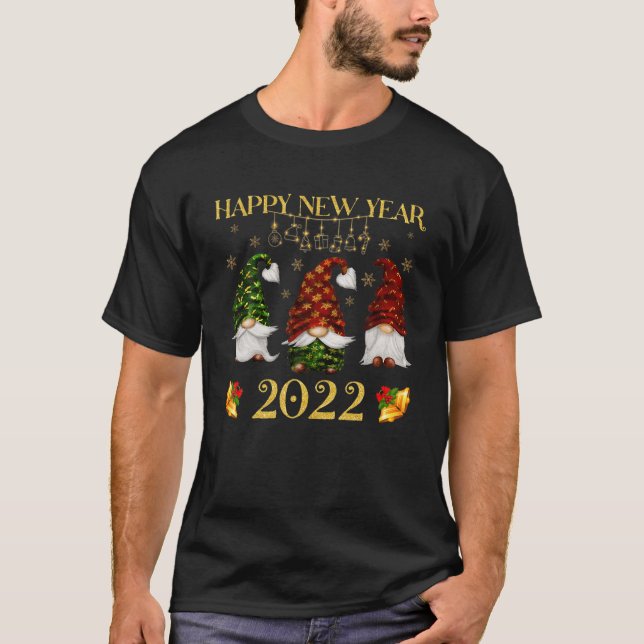 Gnomies Christmas Happy New Year 2022 Funny T-Shirt (Front)
