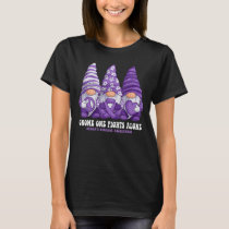 Gnomies Crohn's Disease Awareness Month Purple Rib T-Shirt