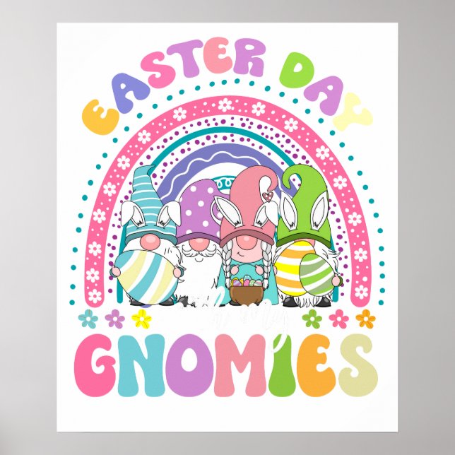 gnomies easter, retro, vintage poster (Front)