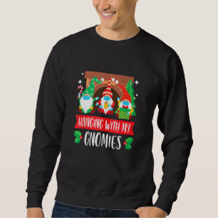 Gnomies Face Mask Funny Christmas Pajama For Famil Sweatshirt