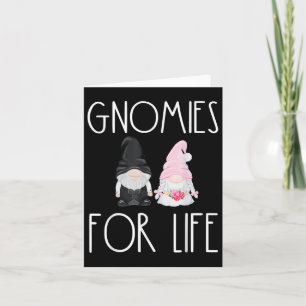 Gnomies For Life Funny Wedding Gnome Bride Groom M Card