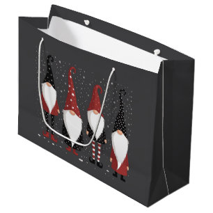 Gnomies Lover Funny Gnome Christmas  Large Gift Bag
