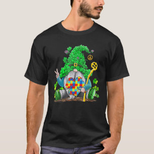 Gnomies Shamrock Autism Awareness St Patricks Day T-Shirt