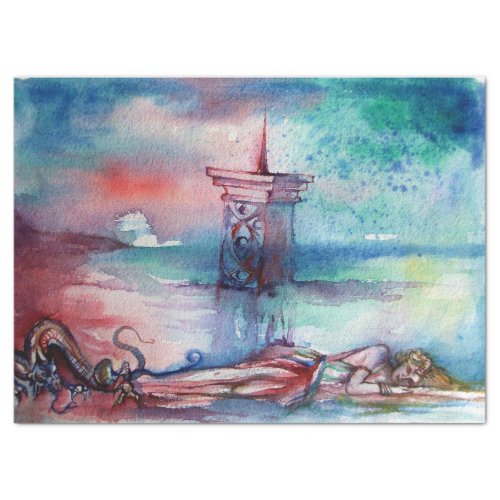 GNOMON AND LADY OF THE LAKE Arthurian Legend  Tissue Paper