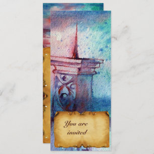 GNOMON AND LADY OF THE LAKE Brown parchment Invitation