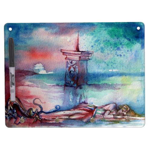 GNOMON AND LADY OF THE LAKE DRY ERASE BOARD WITH KEYCHAIN HOLDER
