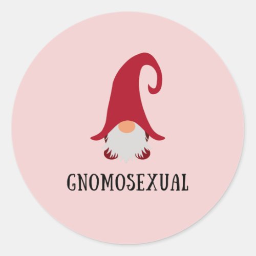 Gnomosexual Classic Round Sticker