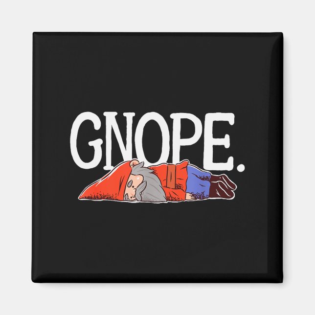 Gnope Gnome Dwarf Funny Garden Elf Christmas  Magnet (Front)