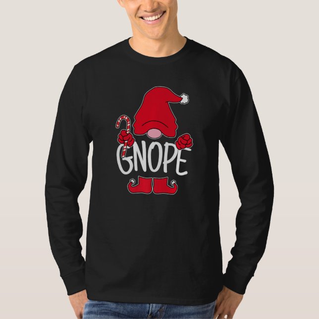 Gnope Tomte Garden Gnome Sweden Nope Not Today T-Shirt (Front)