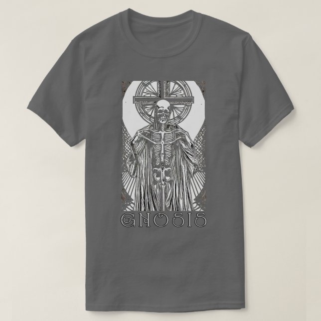 Gnosis Gnostic Skeletal Christ Meditation T-Shirt (Design Front)