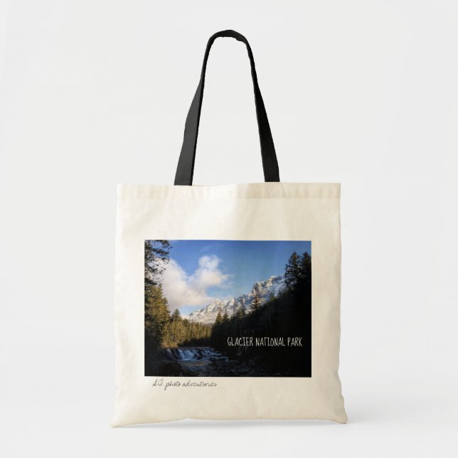 GNP Falls & Mountain Canvas Tote Bag (Front)