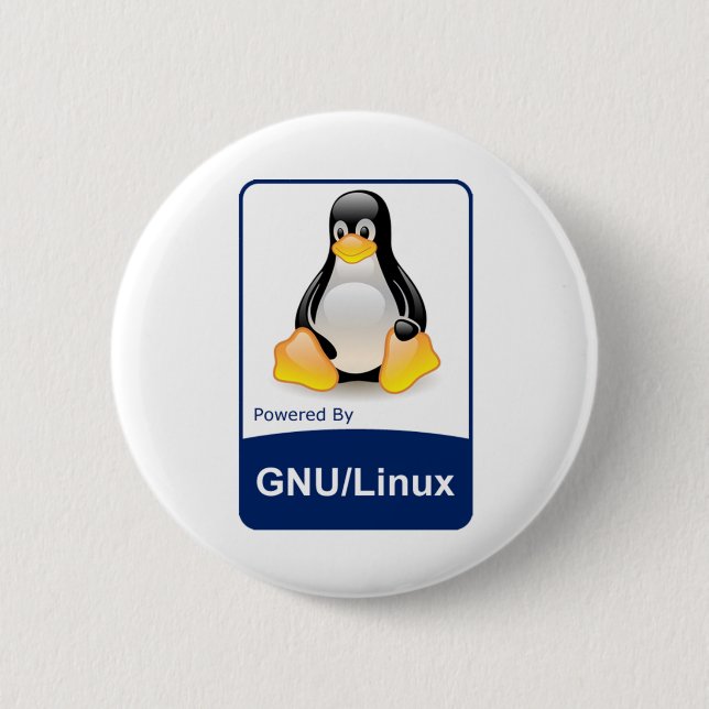GNU/Linux Button (Front)
