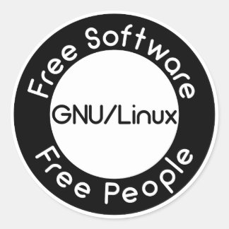 GNU/Linux Classic Round Sticker
