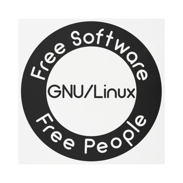 GNU/Linux Metal Print (Front)