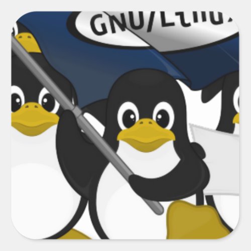 GNULinux Square Sticker