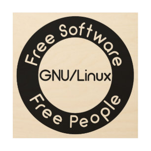 GNU/Linux Wood Wall Art