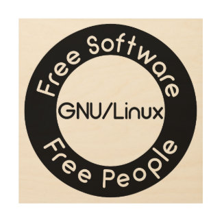 GNU/Linux Wood Wall Art