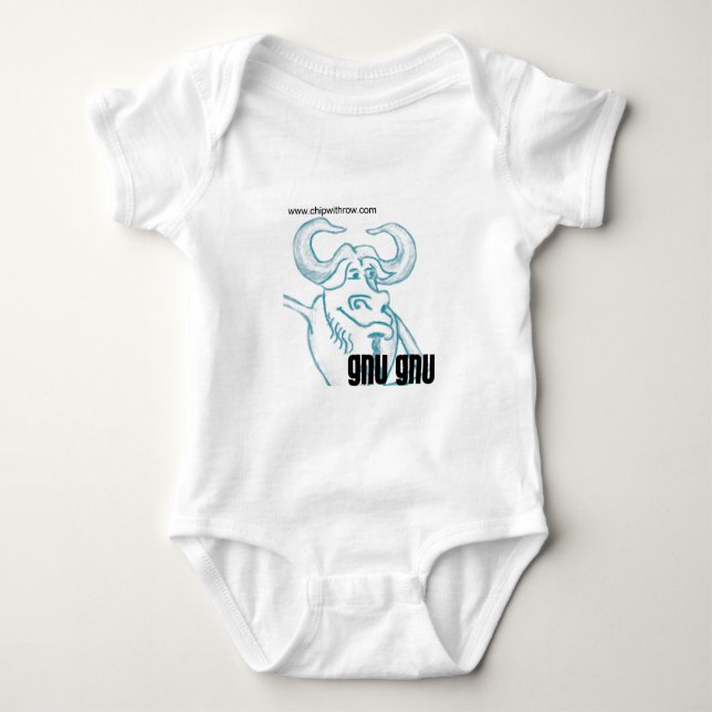 gnu onsie baby bodysuit (Front)