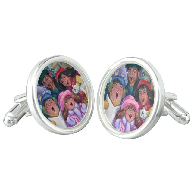 Go a Caroling Cufflinks (Angled)