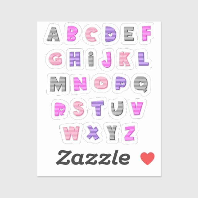 Go a little batty for this adorable alphabet  sticker (Sheet)