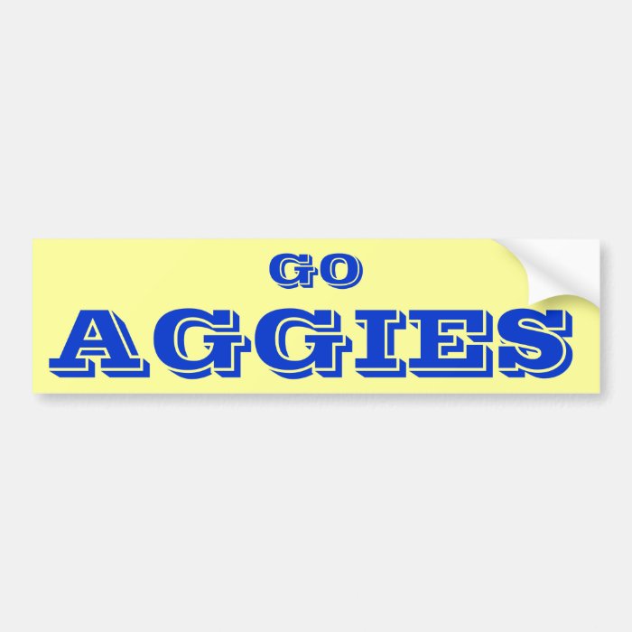 Go Aggies Bumper Sticker