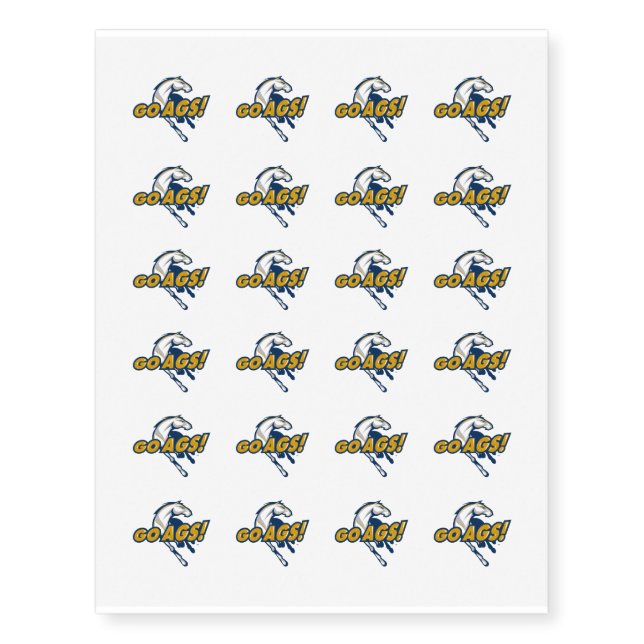Go Ags Temporary Tattoos (Front)