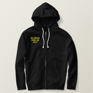 Go ahead,poke my port! embroidered hoodie