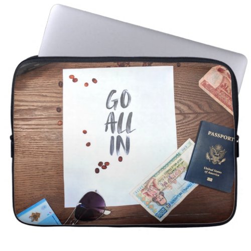Go All In Travel Take A Risk Laptop Sleeve