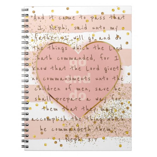 GO AND DO 2020 Youth Theme _ Rose Gold Glitter Notebook
