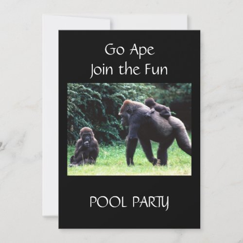 GO APE POOL PARTY INVITATION