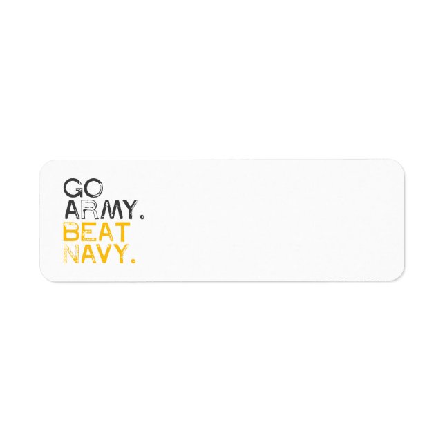 Go Army Beat Navy Label (Front)