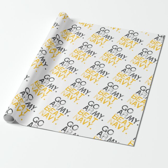 Go Army Beat Navy Wrapping Paper (Unrolled)