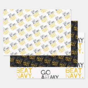 Go Army Beat Navy Wrapping Paper Sheets