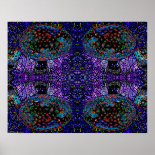 "Go Ask Alice" Abstract Psychedelic Mushroom Art Poster