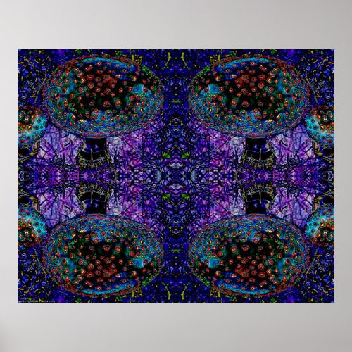 Go Ask Alice Abstract Psychedelic Mushroom Art Poster