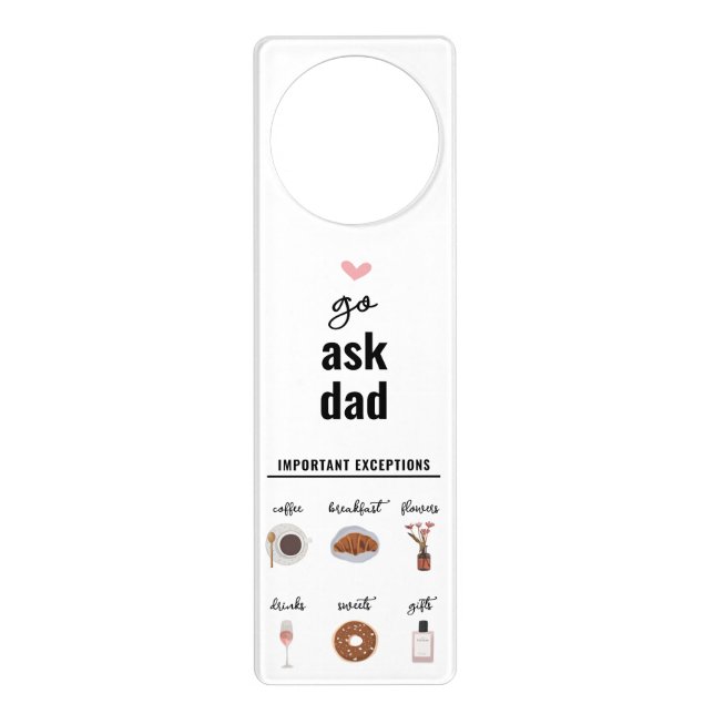 Go Ask Dad Door Hanger (Front)