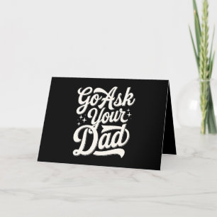 Go Ask Your Dad Funny Mom Mother’s Day Vintage Thank You Card