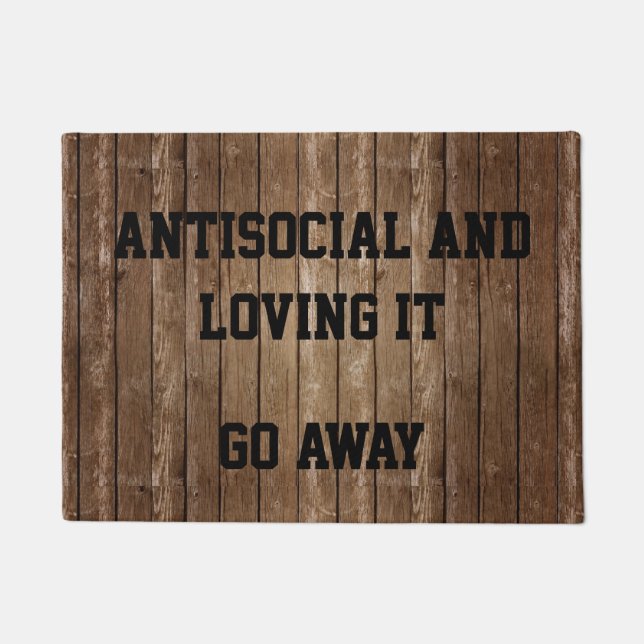 Go Away Door Mat Social Distancing (Front)