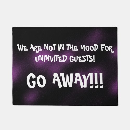 GO AWAY Extremely RUDE Quote Funny Doormat