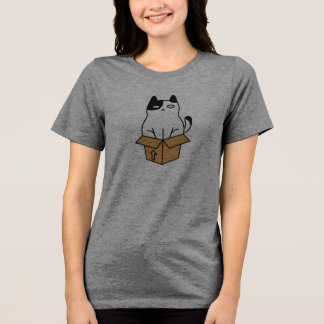 GO AWAY HUMAN CAT Tri-Blend SHIRT