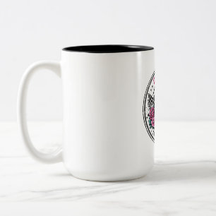 Go Away I’m Introverting Cozy Cat with Coffee Book Two-Tone Coffee Mug
